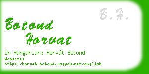botond horvat business card