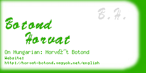 botond horvat business card